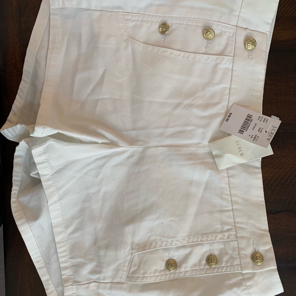 NWT J. Crew Shorts Size 4, White